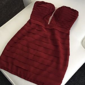 Dark Red Cocktail Dress
